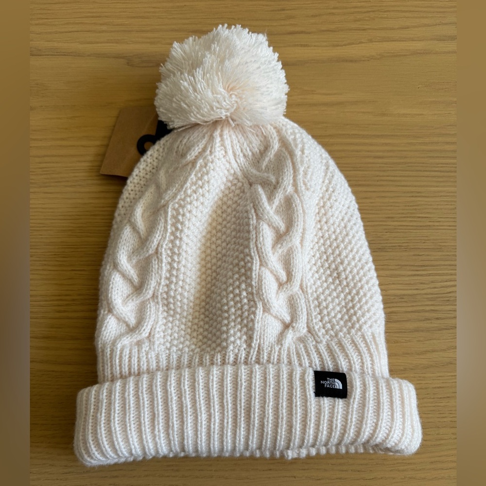 NWT Ivory North Face Knit Hat